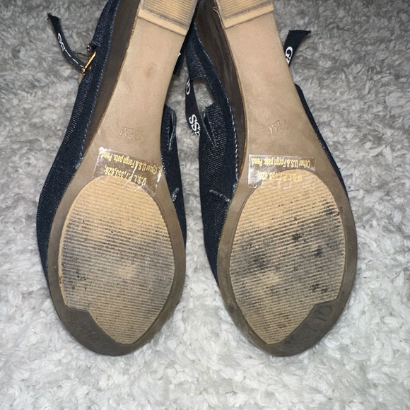 Guess wedges blue denim sandals - Picture 4 of 4